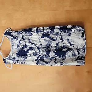 Palmwave Hawaii Floral Tropical Sleeveless Tank Dress